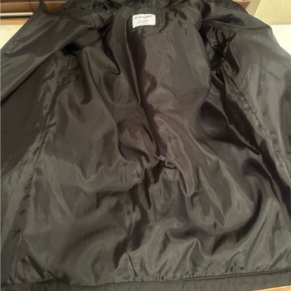 OLD NAVY Black Puffer Jacket. Attached Hood Elastic Waist Full Zip Size XS - Picture 8 of 13